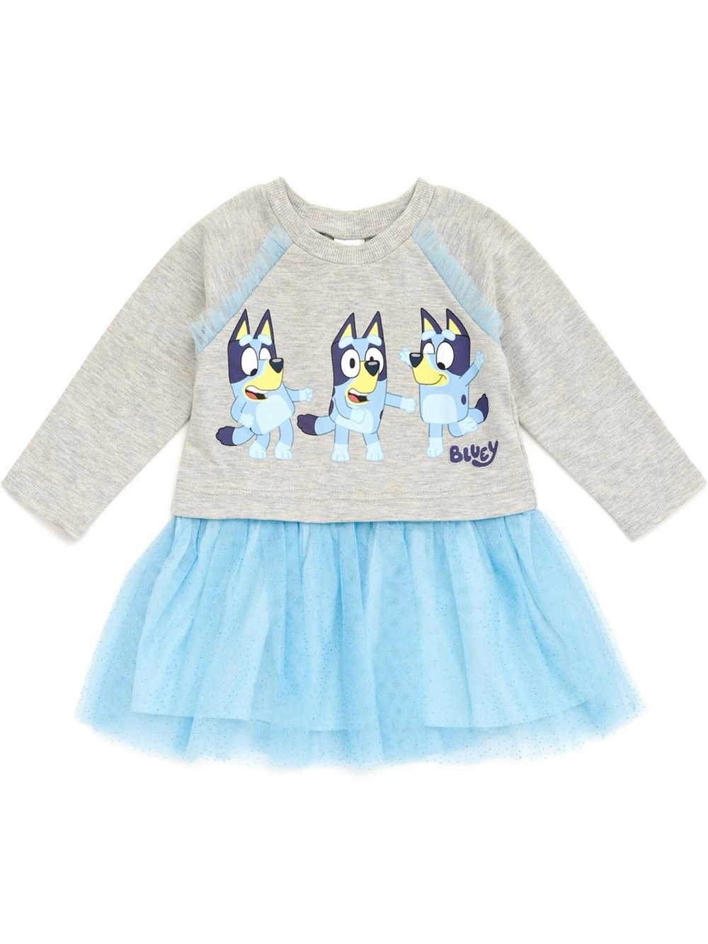 Bluey NWT🏷️Girls👧🏻French Terry Mesh Tutu Dress👗Sz 10/12 - Picture 1 of 7